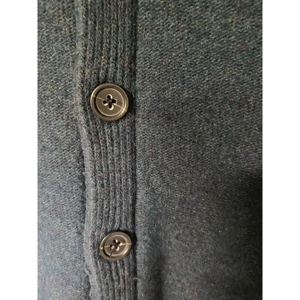 Banana Republic Italian Merino Wool Modern Military Shawl Sweater Cardigan Green